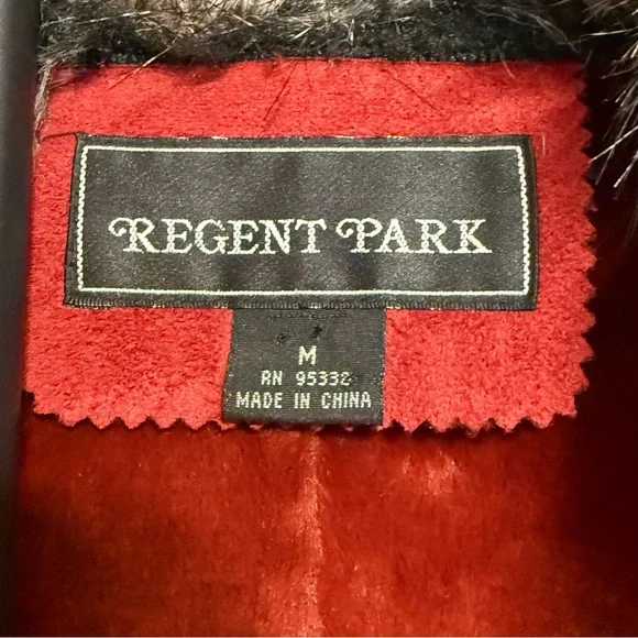 SOLD!! OFFERS INVALID! Regent Park Faux Suede Coat with Faux Fur Collar Size M - Picture 10 of 15